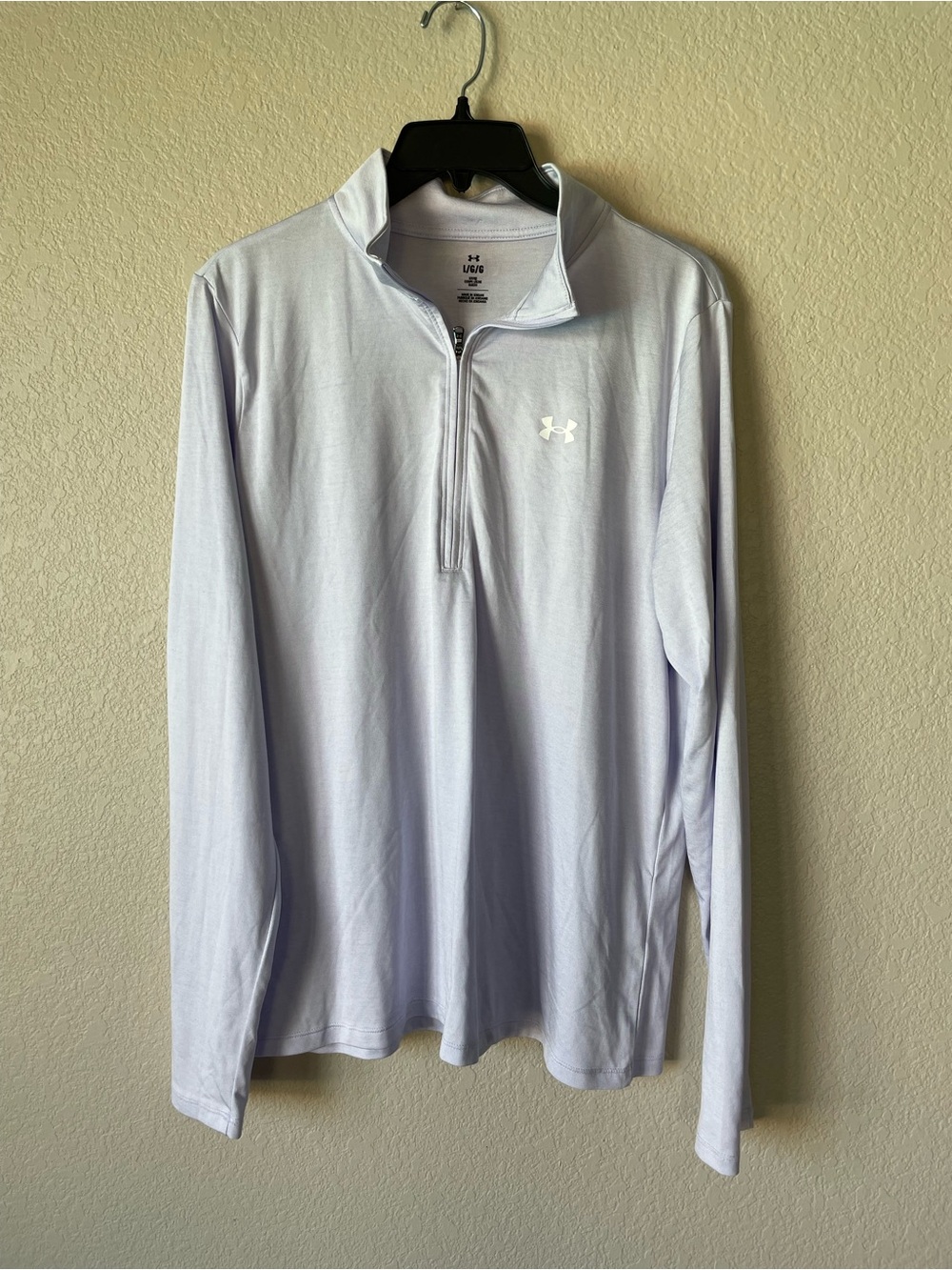 Under Armour Light Lavender 1/4 Zip Performance Pullover Large